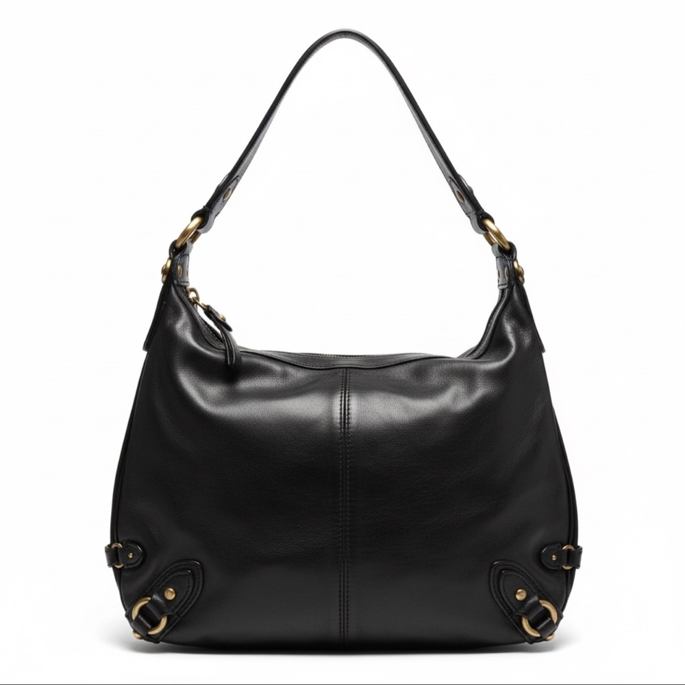 Cole Haan Black Leather Hobo Shoulder Bag Great Condition